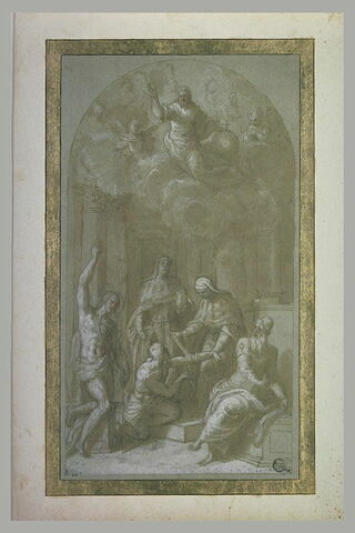Le Christ Rédempteur avec saints Jean Baptiste, Cosme, Damien et Zacharie, image 1/1