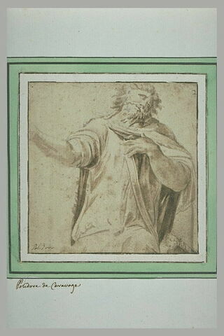 Demi-figure d'homme : détail d'une scène antique, image 2/2