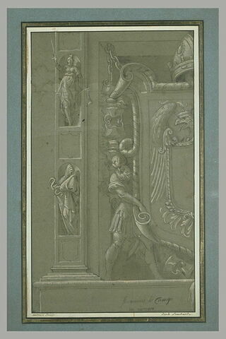Projet pour la partie inférieure gauche de l'arc triomphale de Charles Quint, à Crémone, image 1/1