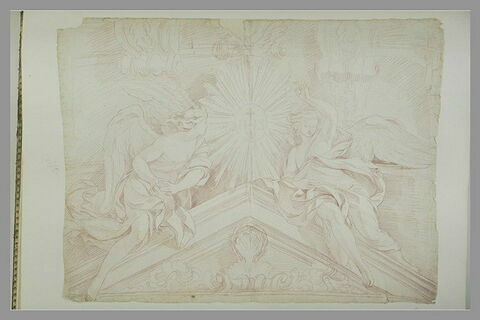 Anges sur le fronton de l'autel dédié à saint Ignace, image 2/2