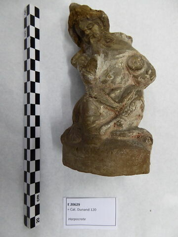 figurine d'Harpocrate phallique ; figurine d'Harpocrate au pot
