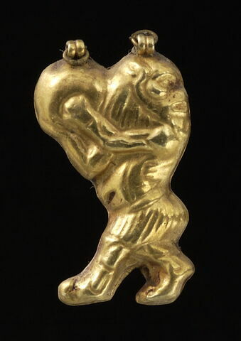 figurine de Bès au tambourin ; pendentif, image 1/2