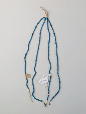collier à 2 rangs ; perle tubulaire ; perle rondelle