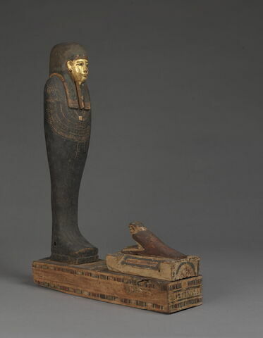 statue de Ptah-Sokar-Osiris ; figurine d'oiseau akhem