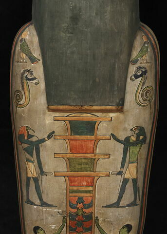 cercueil momiforme ; couvercle de cercueil momiforme ; cartonnage, image 13/20