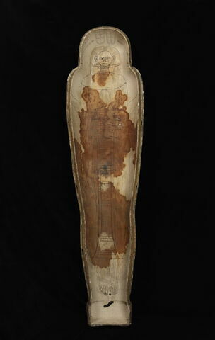 cercueil momiforme ; couvercle de cercueil momiforme ; cartonnage, image 17/20