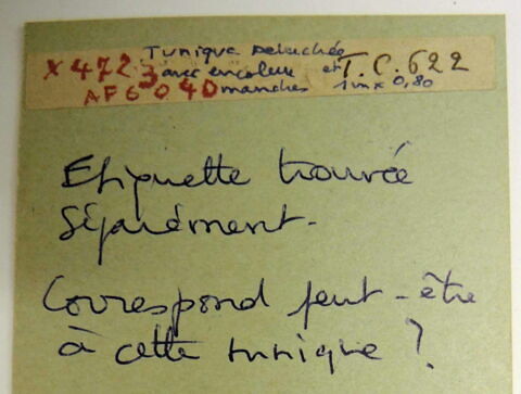 tunique ; fragment, image 2/3
