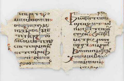 feuillet de codex ; fragments