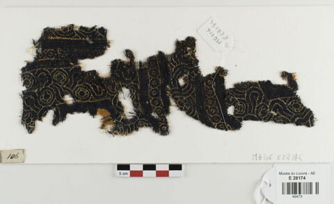 décor de textile ; fragment
