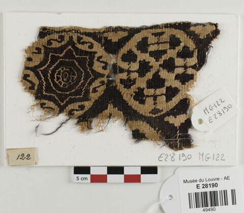 décor de textile ; fragment