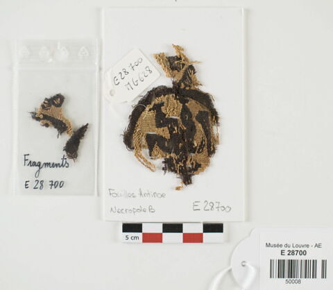 décor de textile ; fragment