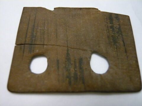 carton de tissage ; fragment