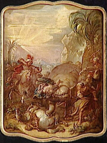 Chasse à l'éléphant (esquisse), image 2/2