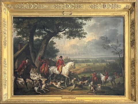 Le Départ pour la chasse. Environs de Fontainebleau
