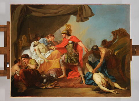 Achille dépose aux pieds de Patrocle le corps d'Hector, image 1/1