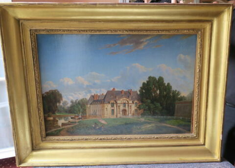 Vue du château de Chantilly, prise de la grille d'honneur, image 2/2