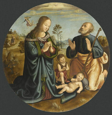 La Sainte Famille adorant l'Enfant