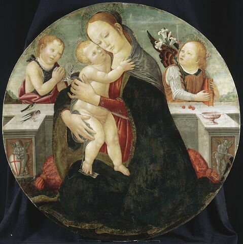 La Vierge et l'Enfant entre le petit saint Jean Baptiste et un ange