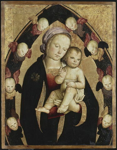 La Vierge et l'Enfant dans une gloire de séraphins