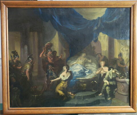 Octave se rendant chez Cléopâtre pour l'amener en captivité à Rome, la trouve sur son lit de mort, image 1/7