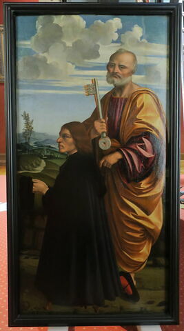 Saint Pierre et un donateur (panneau inférieur du polyptyque "Crespi")