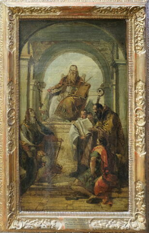 Saint Augustin, saint Louis des Français, saint Jean l'Evangéliste et un saint évêque, image 2/9