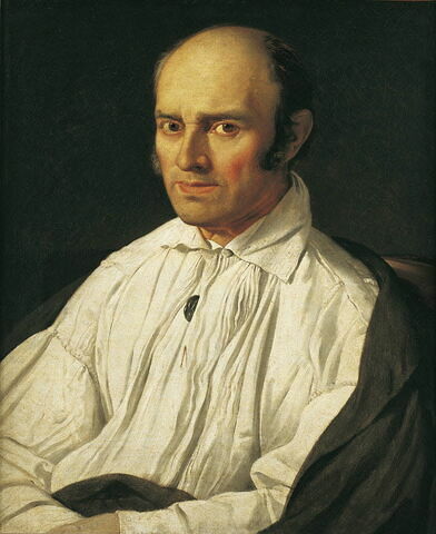 Portrait du "Père Desmarets" (1764-1832) identifié autrefois comme le peintre Frédéric Desmarais ou le graveur Sébastien Desmarets