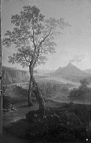Paysage italianisant avec un volcan et pont, image 8/8