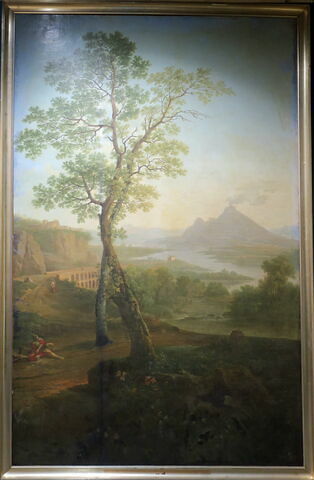 Paysage italianisant avec un volcan et pont, image 2/8