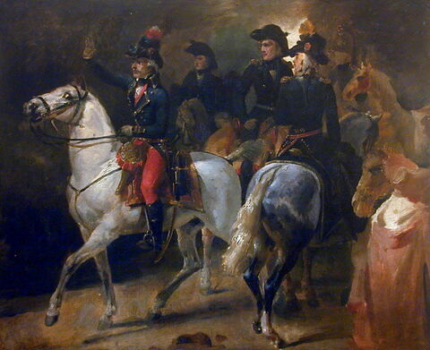 Le Général Dumouriez et son état-major à la bataille de Jemmapes, image 1/2