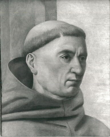 Tête d'un saint franciscain, fragment d'un retable, image 5/5