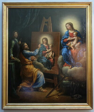 Saint Luc peignant la Vierge avec l'Autoportrait de Mignard, image 1/1