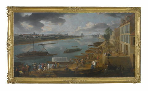 Vue de Paris, prise du quai de la Rapée sur la Salpêtrière, l'île Saint-Louis et l'île de la Cité, image 2/3