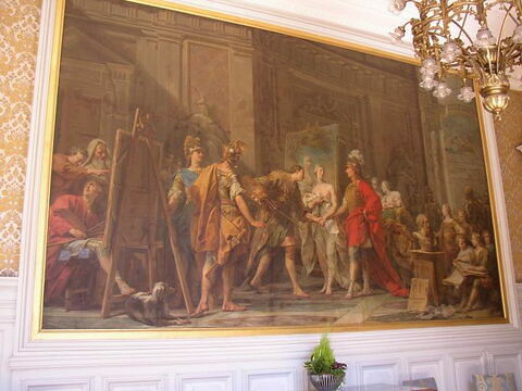 Alexandre chez Apelle, qui lui donne sa maîtresse Campaspe (La Peinture)