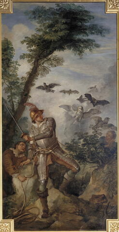 Don Quichotte et les oiseaux de la caverne de Montesinos