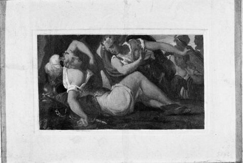Guerrière blessée (amazone ?) secourue par une femme, dit autrefois 