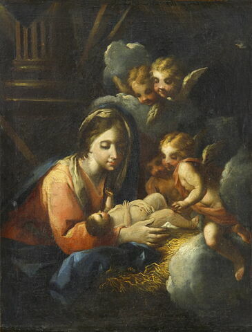 Vierge à l'Enfant adoré par les anges
