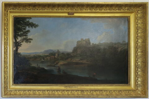 Paysage avec pêcheurs sur une barque, image 2/2