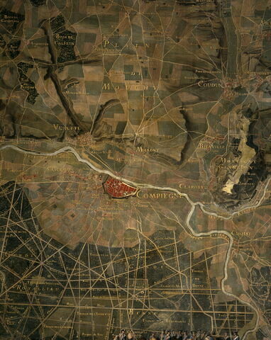 Plan d'une partie de la forêt de Compiègne, avec chasse de Louis XV, image 3/5