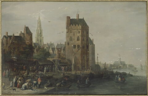 Marché aux poissons dans une ville portuaire ; ou Le Marché aux poissons d'Anvers, image 4/4