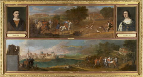 Le Roi Charles VI part de la Ville Pesque où il tenait souvent sa cour pour venir chasser dans la forêt de Sénart proche de l'hermitage, image 2/6