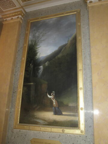 Paysage. Jeanne d'Arc se dévouant au salut de la France devant la statue de la Vierge, image 3/3
