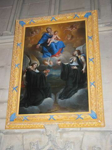 Ex-voto à la Vierge, dit aussi Saint Benoît et sainte Scholastique offrant leur coeur à la Vierge