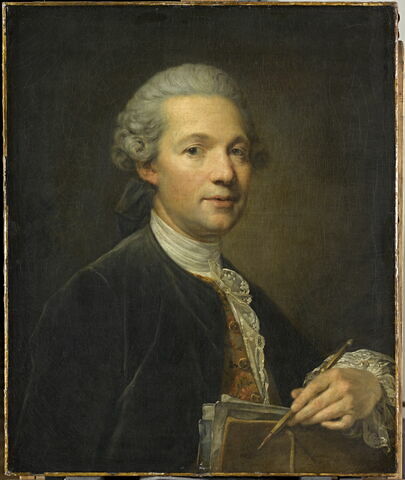 Portrait d'un artiste, dit aussi : Portrait de l'architecte Ange Jacques Gabriel, ou Portrait de Greuze lui-même de l'architecte Gabriel.