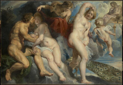 Ixion, roi des Lapithes, trompé par Junon qu'il voulait séduire