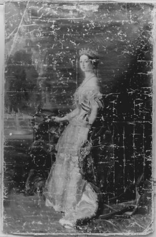 L'impératrice Eugénie (1826-1920) en pied.