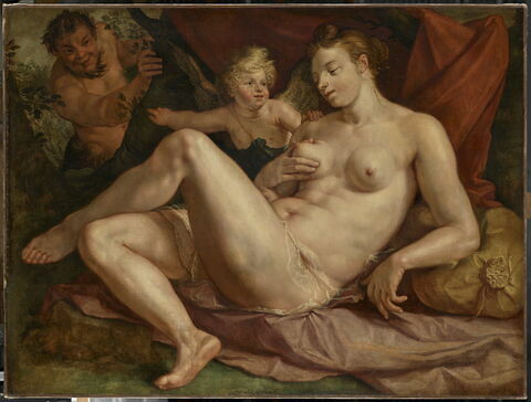 Vénus et l'Amour épiés par un satyre, dit autrefois Jupiter et Antiope