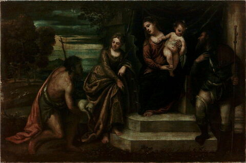La Vierge à l'Enfant avec saint Jean Baptiste, sainte Catherine d'Alexandrie et saint Roch, image 2/2