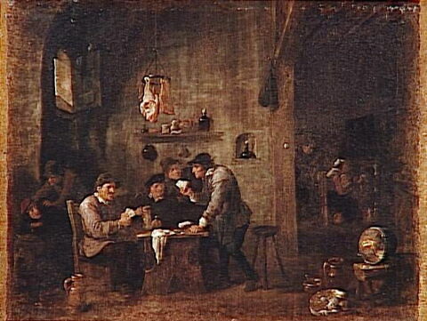 Joueurs de cartes dans un estaminet, image 3/5