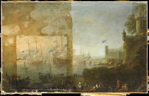 L'arrivée d'une escadre dans un port méridional (Naples?)